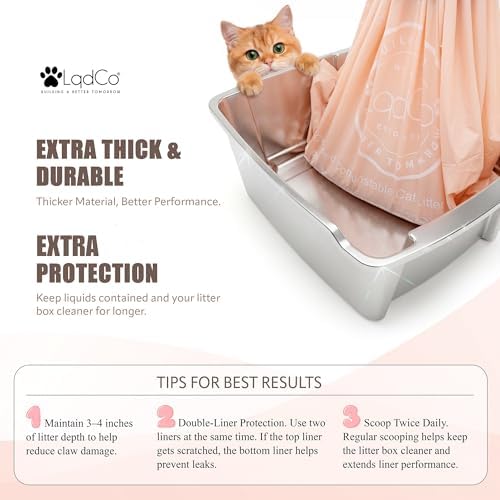 Plant-Based Home Compostable Cat Litter Box Liners, Jumbo XL 36" x 19" - Image 5