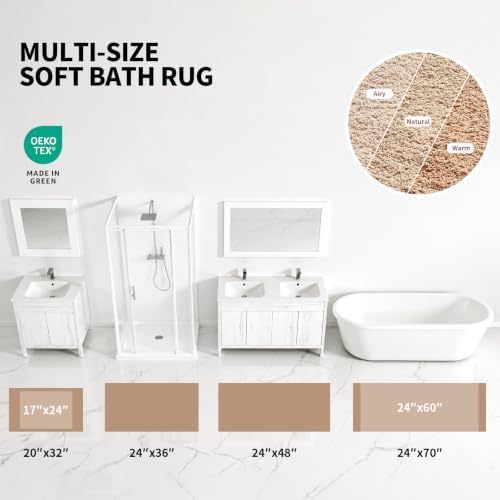 ILANGO Bathroom Rugs 60" × 24", Extra Soft Absorbent Microfiber Bath Rugs - Image 4