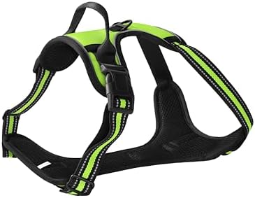 No-Pull Dog Harness with Soft Padded, Adjustable Reflective Vest Green XL - Image 5