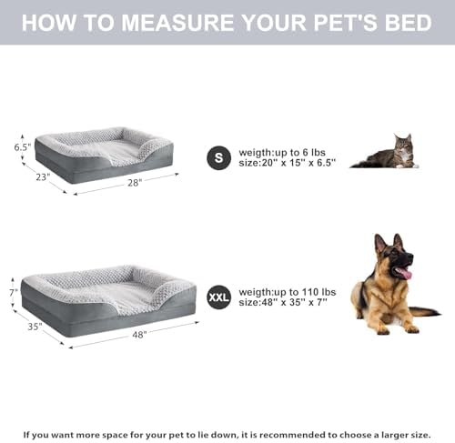 LEXTRO XL Orthopedic Dog Bed, Washable Dog Sofa Bed - Image 5