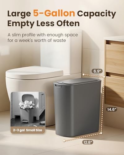 Cesun 5 Gallon Automatic Bathroom Trash Can - Image 4