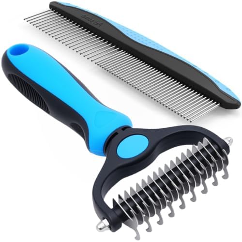 Pet Grooming Rake for Dogs & Cats by AKEISHE