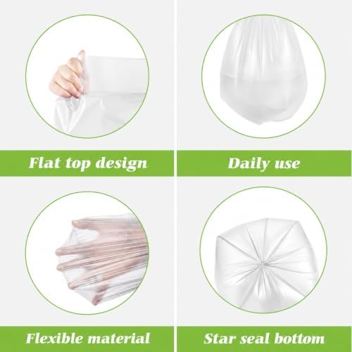 Teivio Tall Kitchen Clear Trash Bags 13 Gallon 120 Count Garbage Bags - Image 4