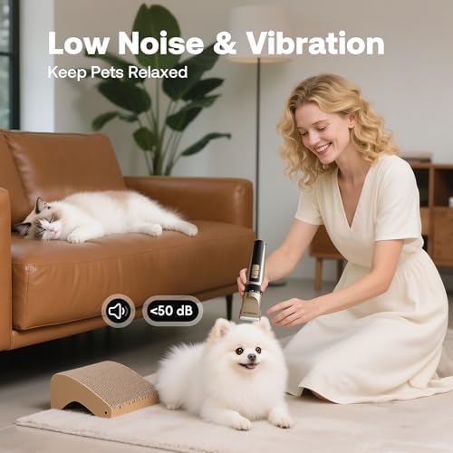 HEAPETS Dog Grooming Clippers, Low Noise, Electric Quiet, Adjustable Clipper - Image 3