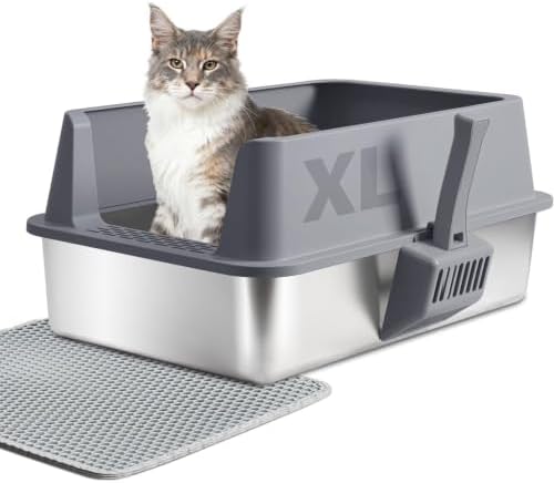 Stainless Steel Cat Litter Box by YOLLBERLifeStudio