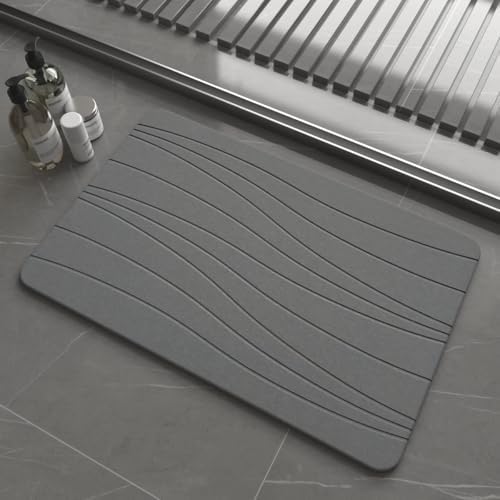 Fast Drying Stone Bath Mats for Bathroom, Non-Slip Diatomaceous Earth Bath Mat by Drvykkn