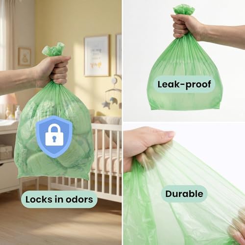 iTouchless Universal Diaper Pail & Trash Can Refill Bags | 90 Count - Image 5