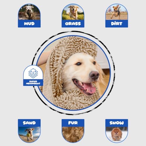 Dog Towel for Drying Dogs, Absorbent Microfiber Bath Towel - Image 5