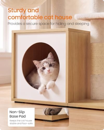 Feandrea Cat Tree, 3-Tier Cat Tower - Image 5