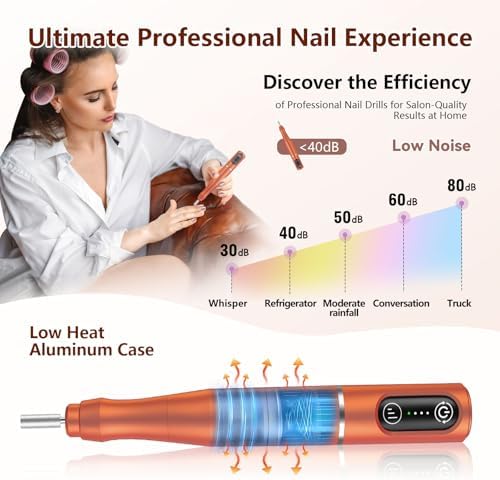 TUOBEO Cordless Nail Drill Electric Nail File Kit, Rechargeable Efile Set - Image 6