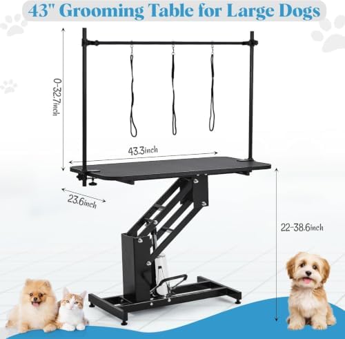 GarveeTech 43.3" Hydraulic Dog Grooming Table - Image 5