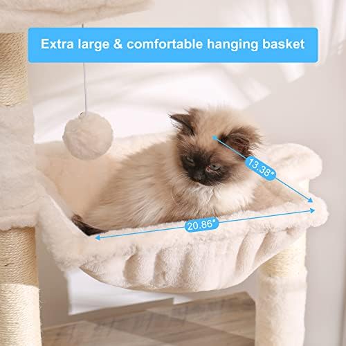 Hey-brother Cat Tree Tower, Litter Box Enclosure, Food Station - Image 4