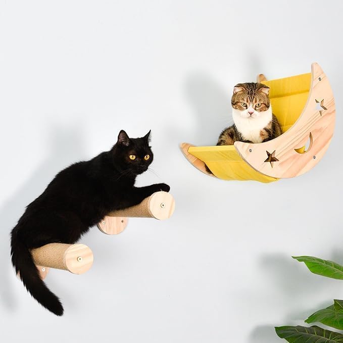 Wall Cat Bed Moon Hammock Wall Mounted Shelf - Image 2