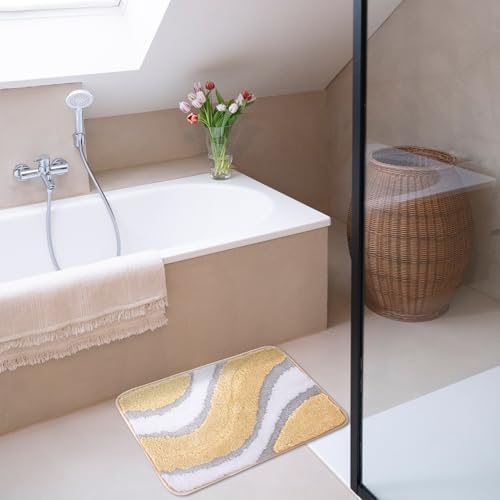 KAMA BRIDAL Microfiber Bath Mat Non-Slip Bathroom Floor Rugs Fast Water - Image 2