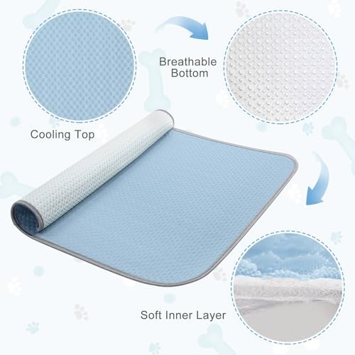 Buvlnee Summer Dog Cooling Mat, Washable Ice Silk Self Cool Pad - Image 5