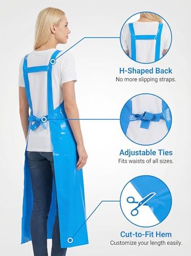 Molaxhome TPU Waterproof Apron Lightweight Oil-resistant Chef Apron - Image 5