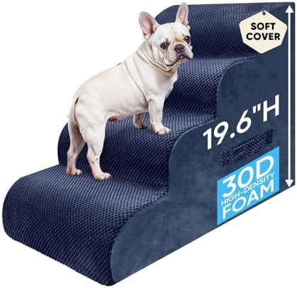 PAWSCRAT 4-Step Pet Stairs for High Beds & Sofas, 19.6''H Dog Stairs by PAWSCRAT