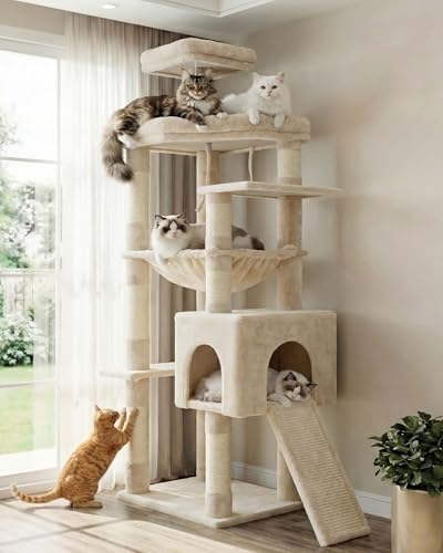 Heybly 64.2" Heavy-Duty Cat Tree by HEYBLY
