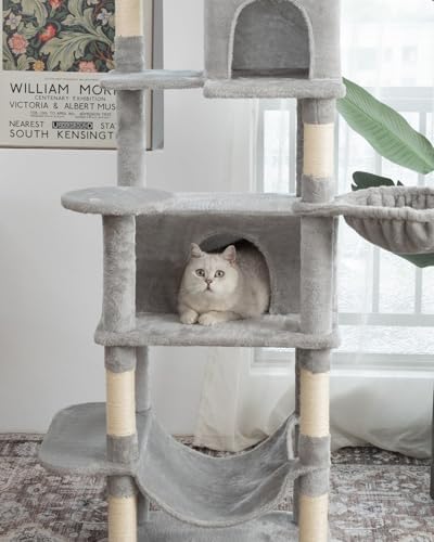 Multi-Level Cat Tree, 69 Inches Tall Cat Tower - Image 6