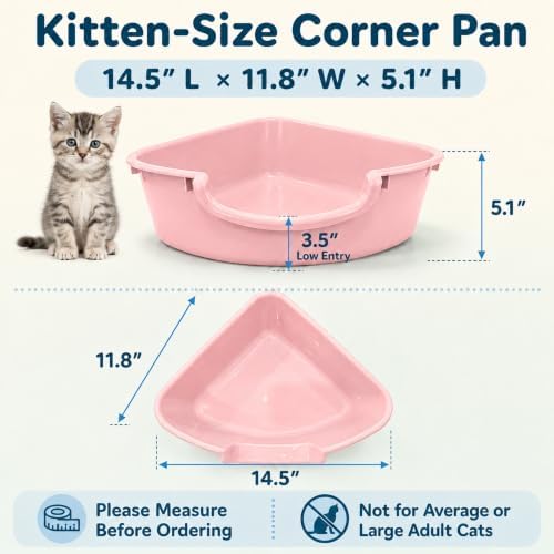 Corner Litter Box, Low Entry Kitten Litter Box - Image 2