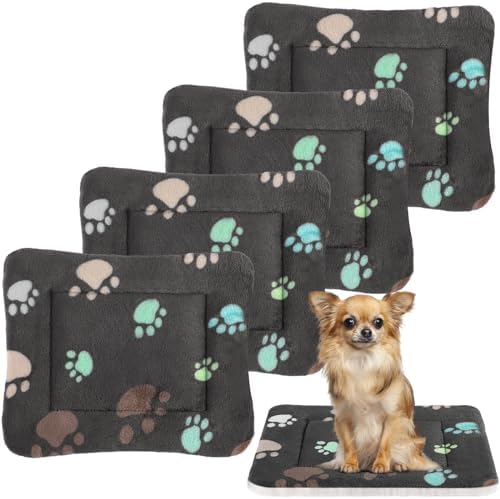 Tuanse 4 Pack Soft Pet Bed Mat Small Dog Crate Fleece by Tuanse