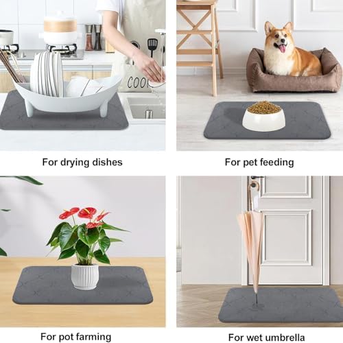 Stone Bath Mat Diatomaceous Earth Shower Mat Non-Slip Super Absorbent Quick - Image 6