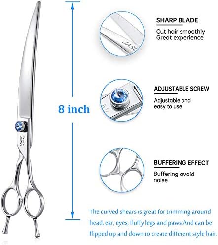 JASON Curved Dog Grooming Scissors - Image 4