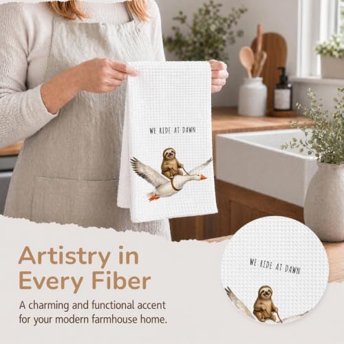 Sloth Kitchen Towels, Cute Hand Tea Towel - Image 4