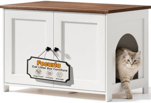 Cat Litter Box Enclosure Furniture Dog Proof by Fecuria
