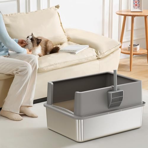 Jotesnew 2 Pack 28" Extra Large XXXL Stainless Steel Cat Litter Boxes - Image 7