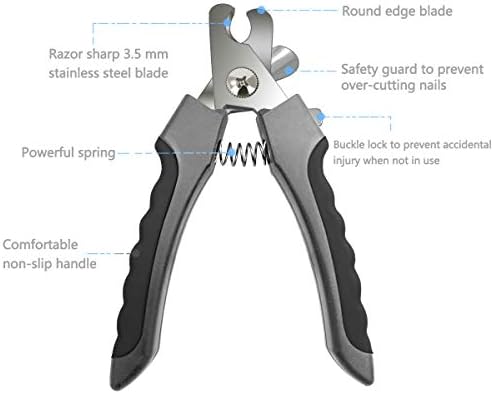 Pet Nail Clippers and Trimmers Set Safety Guard to Avoid Over Cutting Razor - Image 2