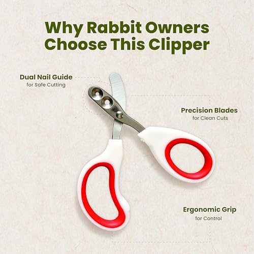 Rabbit Nail Clippers with 2 Size Safety Guide by Steel & Cedar – Professional - Image 4