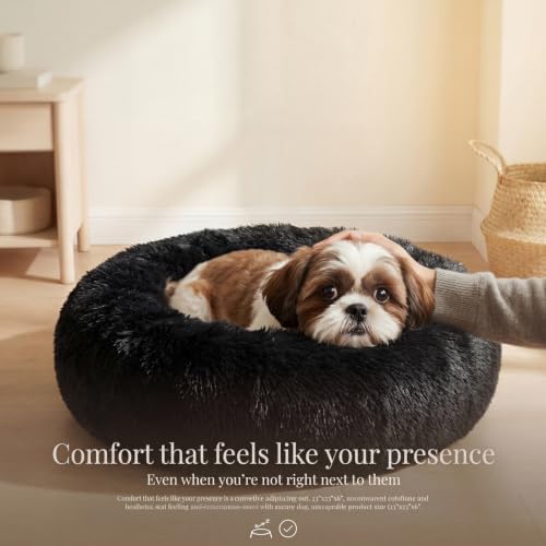nononfish Comfortable Dog Bed for Small Dogs, Soft Donut Pet Bed - Image 2