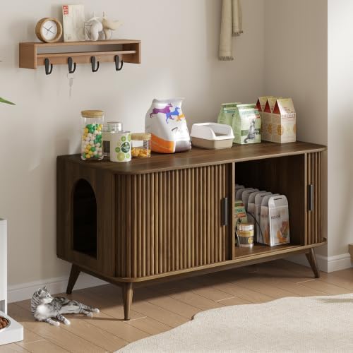 Modern Cat Litter Box Enclosure by LUVIOHOME