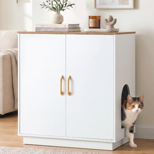 Gitelsnour Litter Box Enclosure, 30.9'' High Large Litter Box Furniture by Gitelnour