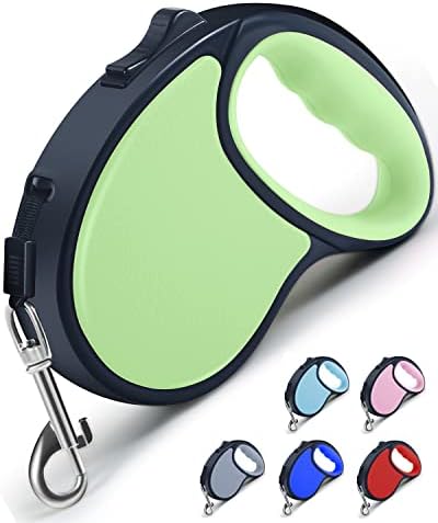 Retractable Dog Leash 16Ft/5M for Small Medium Dogs, Light Green by Slognny