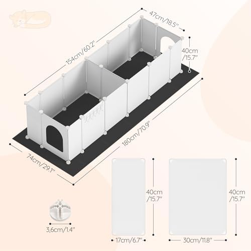 HOOBRO 2 Pack Cat Litter Box Enclosure Splash Guard - Image 4