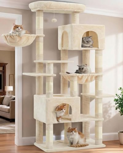 Heybly Cat Tree, 76-Inch Tall Heavy Duty Cat Tower by HEYBLY