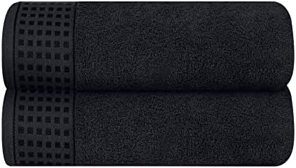 GLAMBURG 100% Cotton 2 Pack Oversized Bath Towel Set 28x55 Inches, Ultra Soft by GLAMBURG