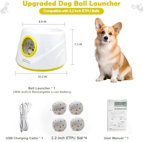 MEKAPLE Automatic Dog Ball Launcher, Upgraded Interactive Dogs Balls Thrower - Image 3