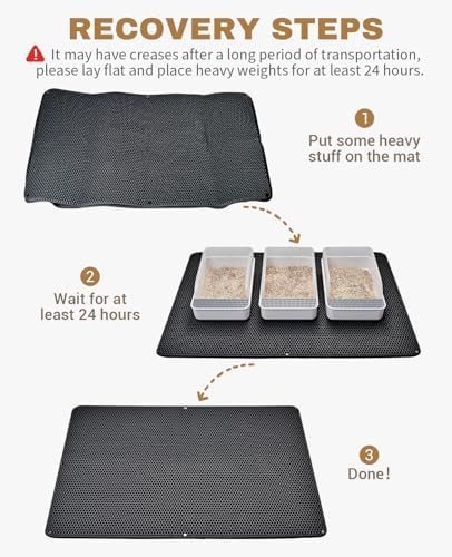 Fostanfly Cat Litter Mat, Machine Washable, Extra Large XL 45"x27" - Image 5