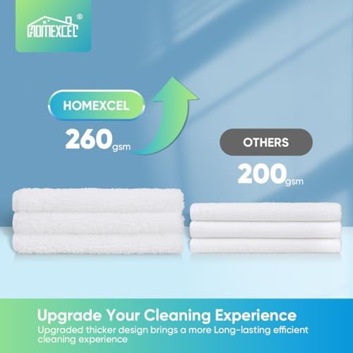 HOMEXCEL White Microfiber Cleaning Cloth, Microfiber Towels - Image 4