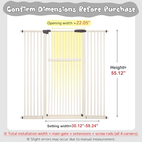 Lumizone 55.12" Extra Tall Pet Gate - Image 2