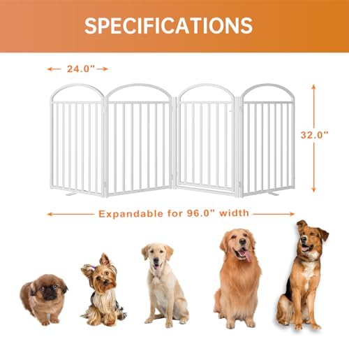 SNUOWU 4 Panles Full Matel Freestanding Dog Gates - Image 2