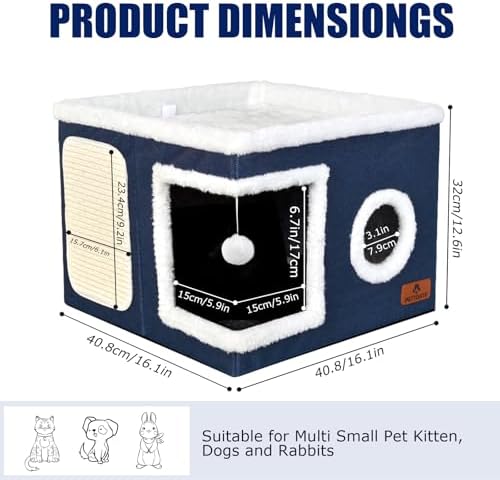 Cat Beds for Indoor Cats, Large Cat Cave Bed - Image 2