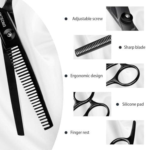 Professional Dog Grooming Scissors, 28 Teeth Thinning Shears, Safety Round Tip - Image 3