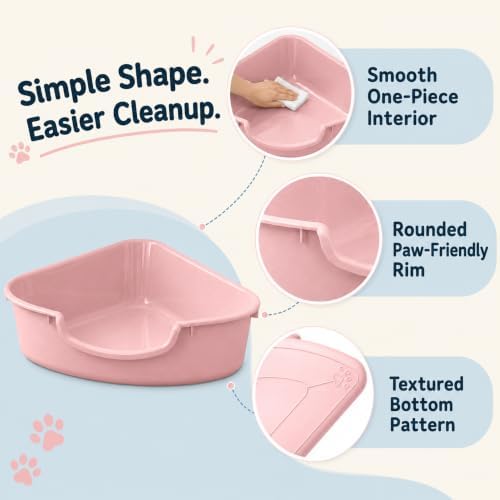 Corner Litter Box, Low Entry Kitten Litter Box - Image 4