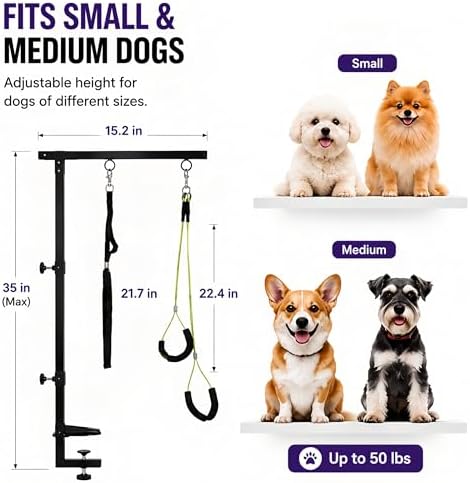 Adjustable Dog Grooming Arm & No-Sit Holder, Height 26"-40 - Image 5