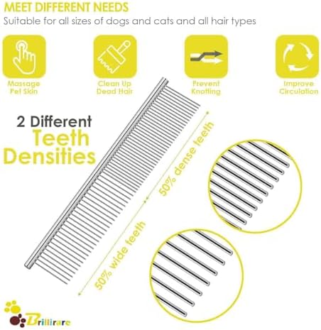 Dog Grooming Comb Pet, Stainless Steel Cat Combs - Image 3