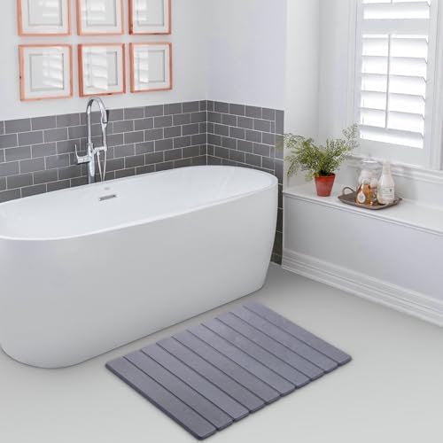 Foldable Stone Bath Mat, Quick-Drying Diatomite Bath Mat - Image 2